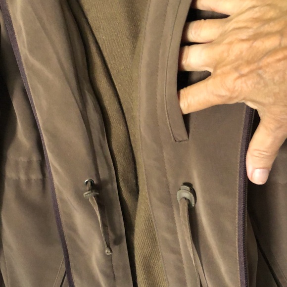 💦☔️Gallery All-weather coat! removable lining & hood! light brown! PreLoved! S/M - Picture 10 of 16